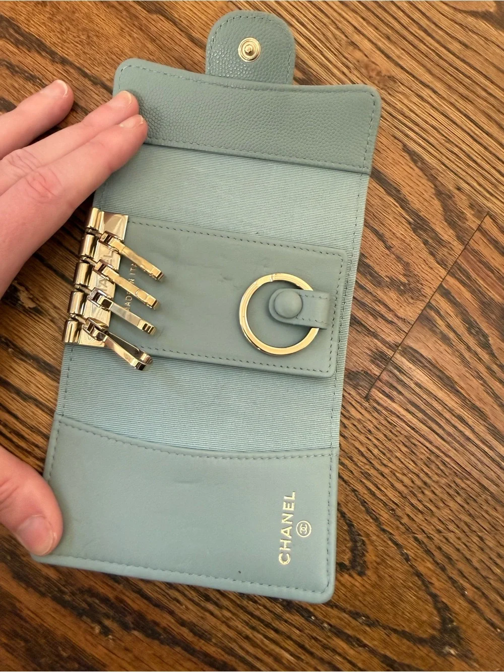 Chanel Caviar Quilter Classic 4 Key Holder Wallet